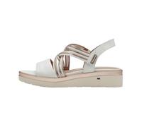 Sandales Cuir Tamaris Comfort - Blanc/Rose - Or 39