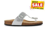 Geox Femme D Brionia K Tongs, argenté, 36 EU