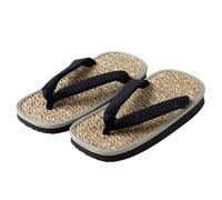 Sandales d’été japonaises, Setta Zori Asayu, motif Vague Noire, fabriquées au Japon, Taille 39 à 41,5 Tongs traditionnelles unisexe en paille de riz, semelle solide, modèle homme et femme, unisexe