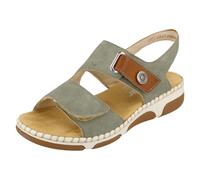 Sandales D’Été Pour Femme Rieker Vert Avec Brides Réglables 66280
