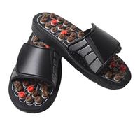 Sandales d'acupression pour masseur de pieds, sandales d'acupuncture, pantoufles de stimulation 'acupoint, chaussures réflexologie avec boutons à ressort et sangles réglables pour femmes et ho