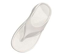 Sandales de bain pour femme et homme - 44 tongs en caoutchouc - Chaussons d'été antidérapants - Séparateurs d'orteils - Sandales plates - Grande taille - Chaussures de plage - Cuir synthétique