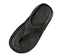Sandales de bain pour femme et homme - 44 tongs en caoutchouc - Chaussons d'été antidérapants - Séparateurs d'orteils - Sandales plates - Grande taille - Chaussures de plage - Cuir synthétique