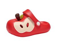 Sandales de douche unisexes pour couples à motif fruits avec plateforme confortable et semelle antidérapante idéales pour la maison et les sorties estivales (Red, 36)