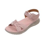 Sandales de marche confortables pour femme avec sangle de cheville réglable | Chaussures d'été légères | Chaussures de plage décontractées à bout ouvert pour femme, rose, 37.5 EU