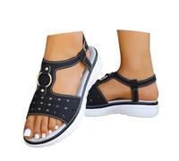 Sandales de Marche Confortables pour Femme - Semelle Épaisse Amortissante, Design Perforé Idéales pour Les Promenades Quotidiennes, Les Activités de Plein Air et Les Vacances