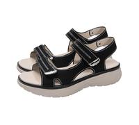 Sandales de marche réglables pour femme, sandales d'été pour femme, sandales à sangle avec semelle épaisse et découpe respirante, diapositives polyvalentes pour le travail, les trajets et les sorties