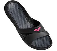 Sandales de Piscine - ARENA - Nina - Semelle Douce - Grande Adhérence - Couleur Blanc/Gris/Magenta 38 EU