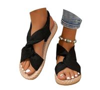 Sandales de plage à bride élastique, bout ouvert, semelle plate, légères et confortables, idéales pour marcher en été, femmes#Z