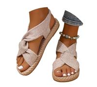 Sandales de plage à bride élastique, bout ouvert, semelle plate, légères et confortables, idéales pour marcher en été, femmes#Z