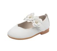 Sandales de Plage pour Filles avec nœud Perle et Fleur, Semelle Plate légère, Chaussures décontractées pour l'été, Taille Ajustable