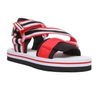 Sandales de plage végétaliennes Hunter - Blanc Rouge - Femme - Scratch - Plat 36