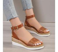 Sandales de Plate-Forme orthopédique pour Les Femmes 2025 Été habillées de Marche Confortable avec des Sandales de Coin de Support de Support Open à Orteil