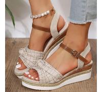 Sandales de Plate-Forme orthopédique pour Les Femmes 2025 Été habillées de Marche Confortable avec des Sandales de Coin de Support de Support Open à Orteil