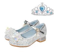 Sandales de princesse à paillettes pour filles, enfants, bride de cheville, chaussures habillées Mary Jane à paillettes brillantes, chaussures de performance scolaire, sandales athlétiques pour