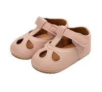Sandales de printemps pour bébé - Chaussures creuses - Confortables - Chaussures de princesse - Antidérapantes - Doux - Respirantes - Décontractées - Pour bébé - En peau d'agneau, Rose, 19 EU