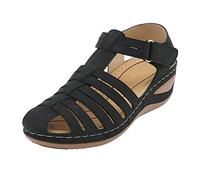 Sandales de Randonnée Femme Respirant Bout Fermé Chaussures De Randonnée Antidérapant Confortable Orthopédique Sandales De Marche Légères Réglable Sandales De Randonnée Escalade Bandeaux Plantaires