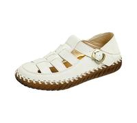 Sandales de randonnée pour femme - Fermées à l'avant - Sandales confortables - Sandales de plage tissées - Sandales décontractées - Antidérapantes - Sandales d'été douces - Chaussures d'été élégantes