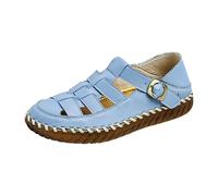 Sandales de randonnée pour femme - Fermées à l'avant - Sandales confortables - Sandales de plage tissées - Sandales décontractées - Antidérapantes - Sandales d'été douces - Chaussures d'été élégantes