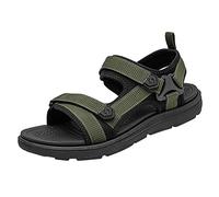 Sandales de sport à bout ouvert - Confortables - Pour homme - Antidérapantes - Idéales pour la plage et les activités de plein air, vert, 40 EU