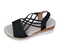 Sandales De Sport Et D'extérieur Femme Nu-Pied Confort Plateforme Chaussures De Vacances Antidérapantes Respirantes Tong Bout Ouvert Bohême Pantoufles Femmes Pas Cher Compensé Avec Talon Bloc