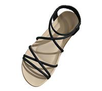 Sandales de Sport et D'extéRieur Femme Plates Chaussures de plage à bout ouvert pour femmes semelle souple pour le commerce extérieur Chaussure Femme Ete Chaussures Confortable (Dark Gray 42)