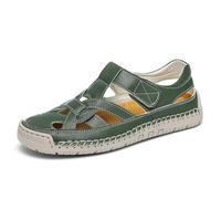 Sandales de Sport Hommes Cuir authentique Décontractées Multi-lanières, plates, bout ouvert, boucle tendance, minimalistes Activités extérieures Randonnée, marche, Adaptées l'été 2025