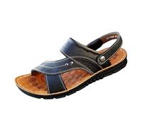 Sandales de Sport Hommes Cuir authentique Semelle antidérapante et cordon serrage réglable Support Orthopedique Activités sportives extérieures Randonnée, marche, Adaptées l'été 2025