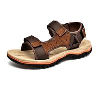Sandales de Sport Hommes Cuir authentique Style Mules avec Bout Fermé Multi-lanières, plates, ouvert, boucle tendance, minimalistes Respirantes Randonnée, marche, Streetwear et looks quotidiens