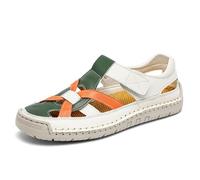 Sandales de Sport Hommes Cuir Support orthopédique Plates, fermées l'arrière, ouvertes sur le côté et style mules Activités extérieures Imperméables orthopédiques Streetwear looks quotidiens