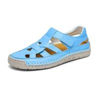 Sandales de Sport Hommes En cuir et maille Antidérapantes respirantes Multi-lanières, plates, bout ouvert, boucle tendance, minimalistes Activités extérieures Plage, bain trekking sentiers d'été