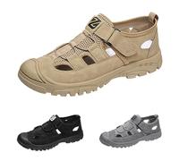 Sandales de sport pour homme à bout fermé - Sandales de marche à enfiler - Sandales de trekking creuses - En maille respirante - Avec semelle extérieure antidérapante - Chaussures d'été - Chaussures