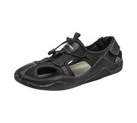 Sandales de sport pour homme, sandales d'extérieur antidérapantes, sandales de randonnée à bout fermé en maille respirante, sandales d'été légères pour la récupération athlétique décontractée avec