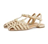 SANDALES DE STYLE CANGREJERAS EN CUIR DE COULEUR OFF-WHITE AVEC DES CLOUS POUR FEMME CANBY