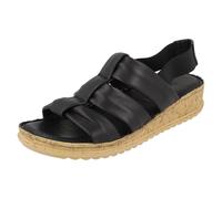 Sandales Décontractées Gladiator En Cuir Hush Puppies Eden - Noires Et Beige/Tan