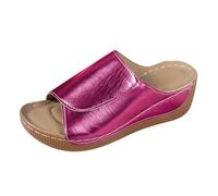 Sandales décontractées pour femme - Sandales compensées - Poisson - Bouche - Casual - Pantoufles antidérapantes - Escarpins avec talon bloc - Talons hauts - Mode - Pantoufles de vacances - Chaussures
