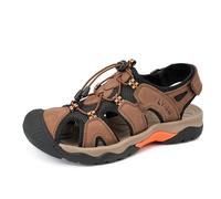 Sandales décontractées pour homme Cuir Multi-lanières, plates, bout ouvert, boucle tendance, minimalistes Activités sportives et extérieures Randonnée, marche, sport Adaptées l'été 2025