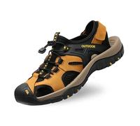Sandales décontractées pour homme En cuir et maille Faciles porter assortir Plates, fermées l'arrière, ouvertes sur le côté style mules Activités sportives extérieures Plage, bain trekking Adaptées l'