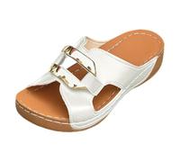 Sandales d'été 2026 tendance ultime avec bande d'orteils pour les tenues estivales de plage - Sandales compensées légères à enfiler avec talon haut idéal pour les jours de détente et les activités de