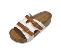 Sandales d'été à Talon épais et Boucle - Chaussons de Plage Respirants à Bout Ouvert, Parfaits par Temps Chaud et Quotidien pour Les journées Chaudes