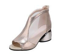 Sandales d'été à Talons Moyens pour Femme - Sandales Ouvertes à