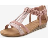 Sandales d'été avec petites pierres brillantes tendance - LASCANA - rose ROSE 35