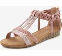 Sandales d'été avec petites pierres brillantes tendance - LASCANA - rose ROSE 42