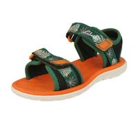 Sandales D'Été Casual En Textile Pour Enfants Clarks Hook & Loop Surfing Tide K