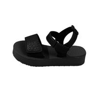 Sandales d'été confortables antidérapantes réglables à double sangle pour femme Taille 38, Noir , 37.5 EU