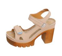 Sandales d'été confortables pour femme, bout ouvert et talon bloc, parfaites pour les enterrements de vie de jeune fille et les mariages, sandales à plateforme en caoutchouc, chaussures d'été