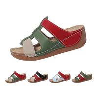 Sandales d'été confortables pour femme Sandales orthopédiques ouvertes antidérapantes en caoutchouc semelles sandales support arc mode plate-forme Slippers marche sport chaussures confortables mer