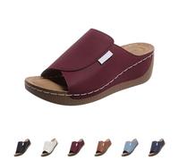 Sandales d'été élégantes à talons compensés pour femme et orthopédiques ouvertes, support d'arc, pantoufles, mode décontractés, légères, confortables à bout ouvert, antidérapant, sandales élégantes