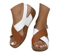 Sandales D'été Femmes Légères Élégantes Sandales De Marche À Bout Ouvert Antidérapant Orthopédique Sandales Compensées Lavables Doux Chaussures De Randonnée En Plein Air Bouche De Poisson Sandales De