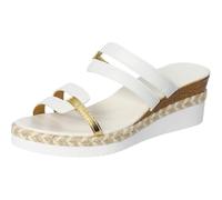Sandales d'été habillées pour femme 2025 style espadrille à bout ouvert compensé confortables pour la plage et la marche, blanc, 37 1/3 EU